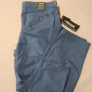 Mens Mountain Khakis Stretch Poplin Pants 40x30 Blue Modern Fit Hiking